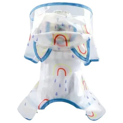 HausPets Impermeable arcoíris para gatos y perros, talla M HausPets Impermeable arcoíris para gatos y perros, talla M