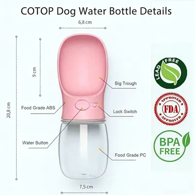 HausPets Trinkflasche 350ml antibakteriell lebensmittelecht HausPets Trinkflasche 350ml antibakteriell lebensmittelecht