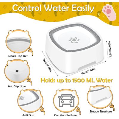 HausPets gamelle eau anti éclaboussure flottante 1 5 L chien voyage