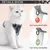 HausPets Harnais Chat Laisse Rétractable 3m Maille Réfléchissant Gris