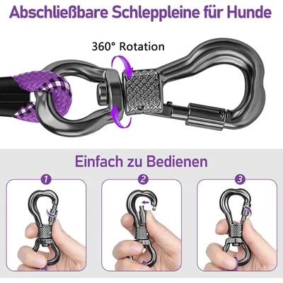 HausPets Longe 10m dressage mousqueton verrouillé HausPets Longe 10m dressage mousqueton verrouillé
