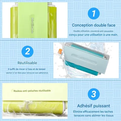 HausPets Rouleau adhésif lavable pour poils d'animaux HausPets Rouleau adhésif lavable pour poils d'animaux