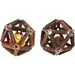 Sosoport 2x molar cat ball with bell, chew toy for pets, silver