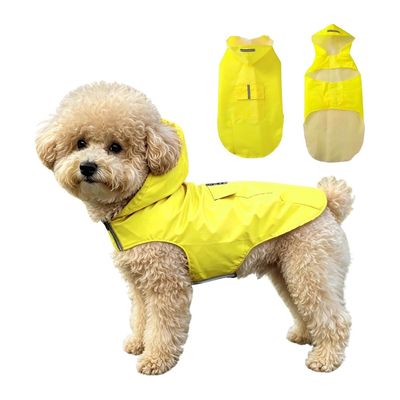 HausPets Imperméable Chien Jaune Réfléchissant Taille M