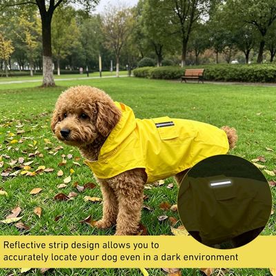 HausPets Imperméable Chien Jaune Réfléchissant Taille M