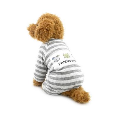 HausPets Pyjama à Rayures pour Chien (Gris, XL)