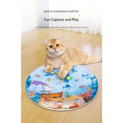 HausPets Lit à eau chat taille rafraîchissant S 65x65cm avec jouets HausPets Lit à eau chat taille rafraîchissant S 65x65cm avec jouets