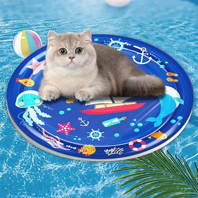 HausPets Tapis refroidissement chat chien 100x100cm bleu rafraîchissant HausPets Tapis refroidissement chat chien 100x100cm bleu rafraîchissant