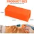 HausPets 2 brosses silicone jaune/orange tapis