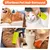 HausPets 2 brosses silicone jaune/orange tapis