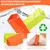 HausPets 2 brosses silicone jaune/orange tapis