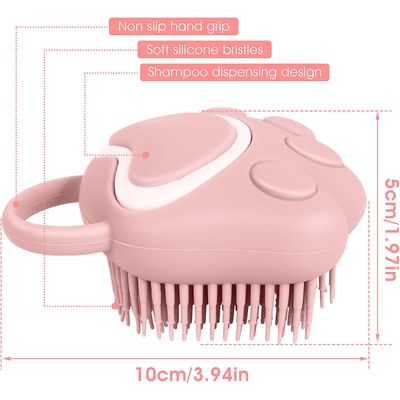 HausPets Brosse bain silicone distributeur shampoing