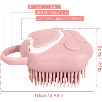HausPets Brosse bain silicone distributeur shampoing HausPets Brosse bain silicone distributeur shampoing