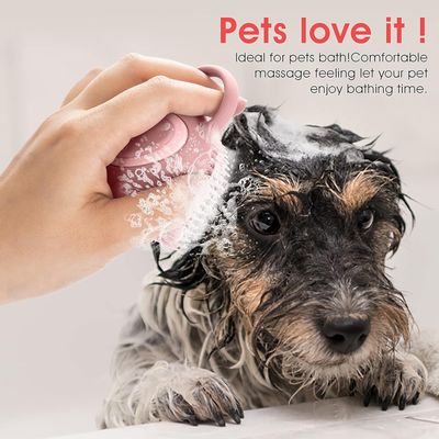 HausPets Brosse bain silicone distributeur shampoing