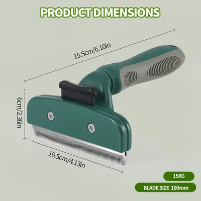 HausPets Brosse autonettoyante vert olive sous-poil HausPets Brosse autonettoyante vert olive sous-poil