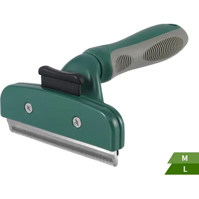 HausPets Brosse autonettoyante vert olive sous-poil HausPets Brosse autonettoyante vert olive sous-poil