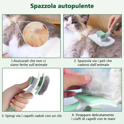 Brosse Chiens Chats, Brosse Épiler Animaux Compagnie, Toilettage Clic Poils Brosse Chiens Chats, Brosse Épiler Animaux Compagnie, Toilettage Clic Poils