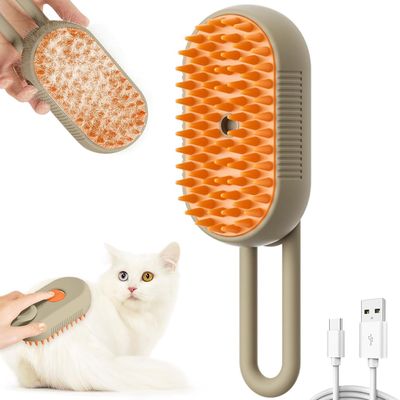 HausPets Brosse vapeur 3-en-1 démêlante eau