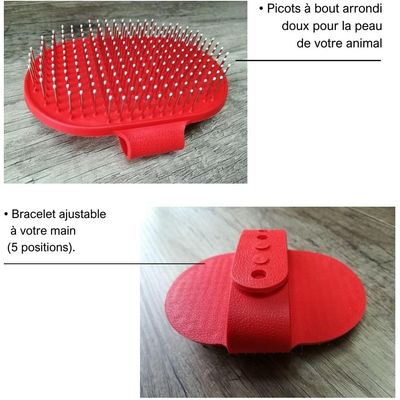 HausPets Brosse démêlante chevaux chiens chats