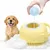 HausPets Brosse bain silicone jaune shampoing intégré HausPets Brosse bain silicone jaune shampoing intégré