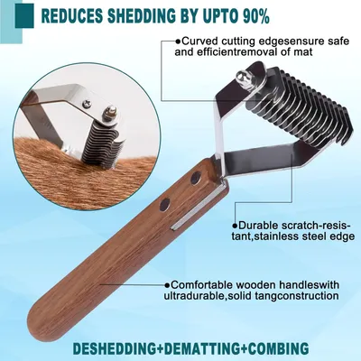HausPets Brosse Coat King anti-poils tous types HausPets Brosse Coat King anti-poils tous types