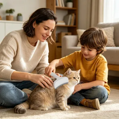 HausPets Peigne Démêlant Chien Chat Acier Inoxydable HausPets Peigne Démêlant Chien Chat Acier Inoxydable