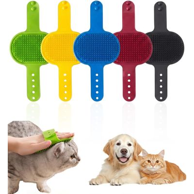 HausPets Lot 5 brosses anti-mue couleurs vives