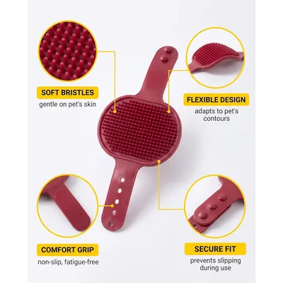 HausPets Lot 5 brosses anti-mue couleurs vives HausPets Lot 5 brosses anti-mue couleurs vives
