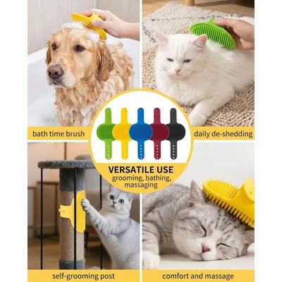 HausPets Lot 5 brosses anti-mue couleurs vives HausPets Lot 5 brosses anti-mue couleurs vives