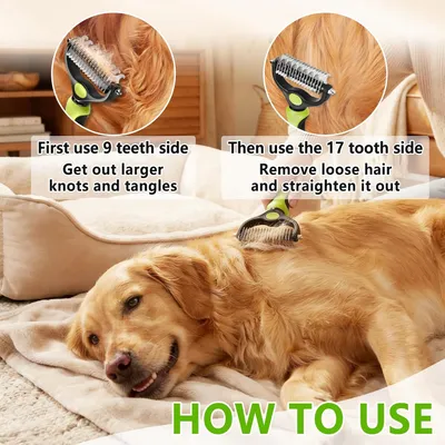 HausPets Brosse double face 17+9 dents pro HausPets Brosse double face 17+9 dents pro
