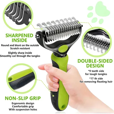 HausPets Brosse double face 17+9 dents pro HausPets Brosse double face 17+9 dents pro
