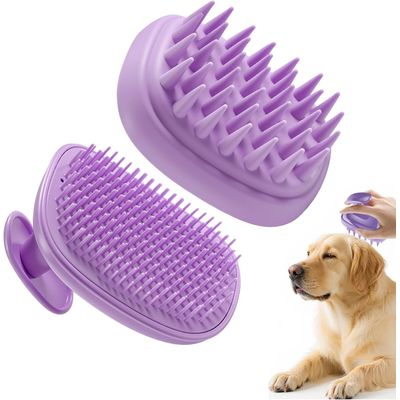 HausPets 2-in-1 Duschbürste, lila, für lange/kurze Haare