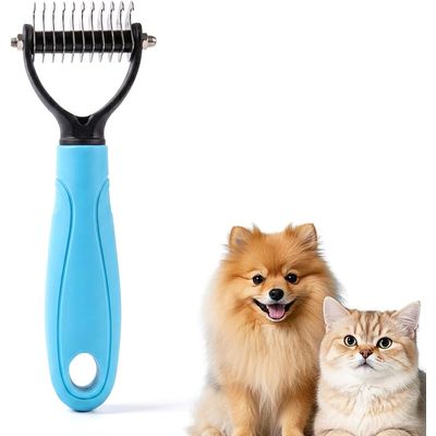 HausPets Brosse pro poil long bleue démêlage S