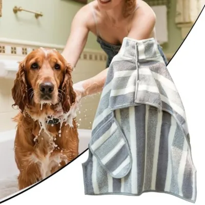HausPets Bademantel Hund Mikrofaser Absorbierend HausPets Bademantel Hund Mikrofaser Absorbierend