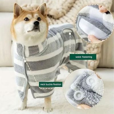 HausPets Peignoir Bain Chien Microfibre Absorbante