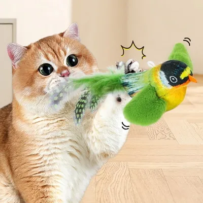 HausPets ensemble 3 jouets chat peluche oiseau adapté chat HausPets ensemble 3 jouets chat peluche oiseau adapté chat