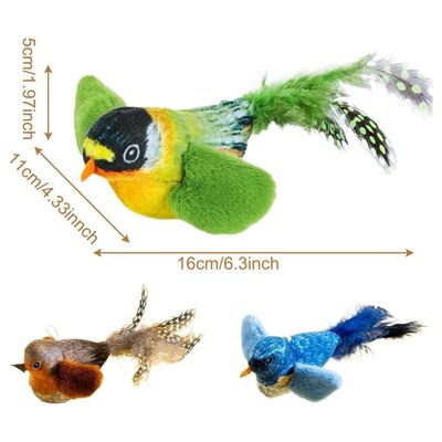 HausPets ensemble 3 jouets chat peluche oiseau adapté chat
