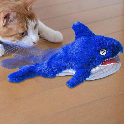 HausPets poisson électrique oscillant USB chat chien interactif Bleu