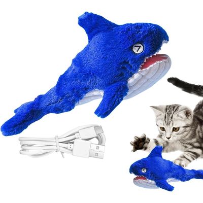 HausPets poisson électrique oscillant USB chat chien interactif Bleu