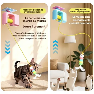 HausPets jouet chat interactif automatique pour chat intérieur HausPets jouet chat interactif automatique pour chat intérieur