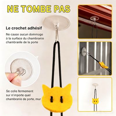 HausPets 3 jouets suspendus chat corde élastique chaton intérieur