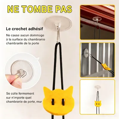 HausPets 3 jouets suspendus chat corde élastique chaton intérieur HausPets 3 jouets suspendus chat corde élastique chaton intérieur