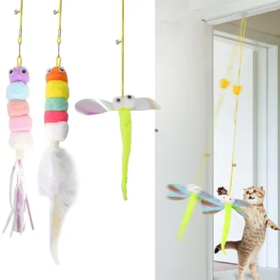 HausPets 3 jouets suspendus chat corde élastique chaton intérieur HausPets 3 jouets suspendus chat corde élastique chaton intérieur
