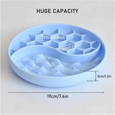 HausPets Bol à Lécher Silicone Poisson Anti-Glouton pour Chien