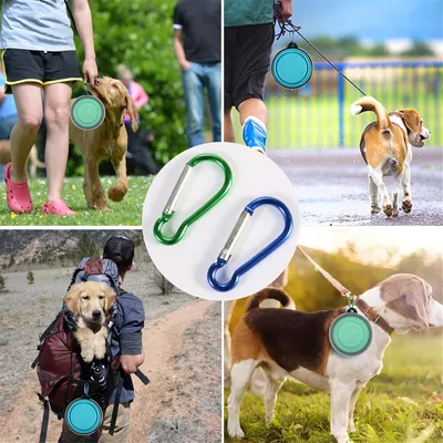 HausPets gamelles pliables couvercle hauteur ajustable légères rando