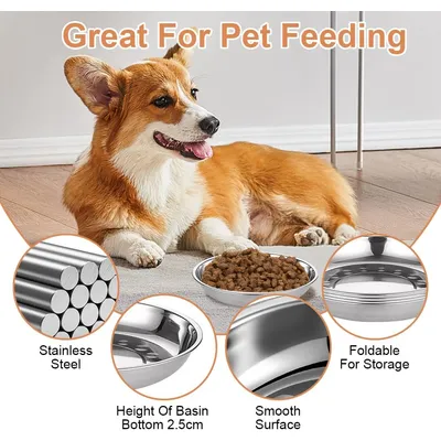 5 Bols Inoxydable Chats, Chatons Chiots, Gamelles Profondes Marque chat en