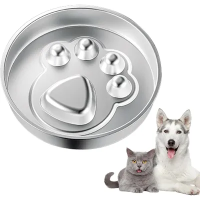 HausPets Comedero de acero inoxidable de alimentación lenta gatos perros