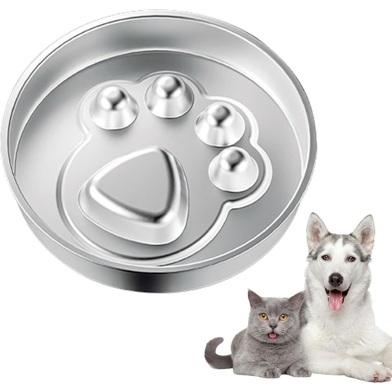 HausPets Gamelle Anti-Glouton Acier Inoxydable pour Chat et Chien