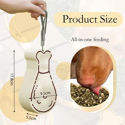 HausPets gourde chien portable multifonction gamelle intégrée voyage