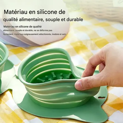 HausPets Double gamelle pliable pour chiens et chats